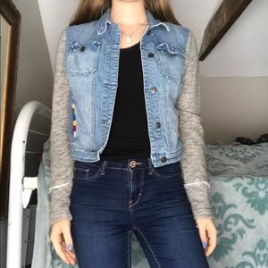 American Rag Embroidered Denim Jacket.